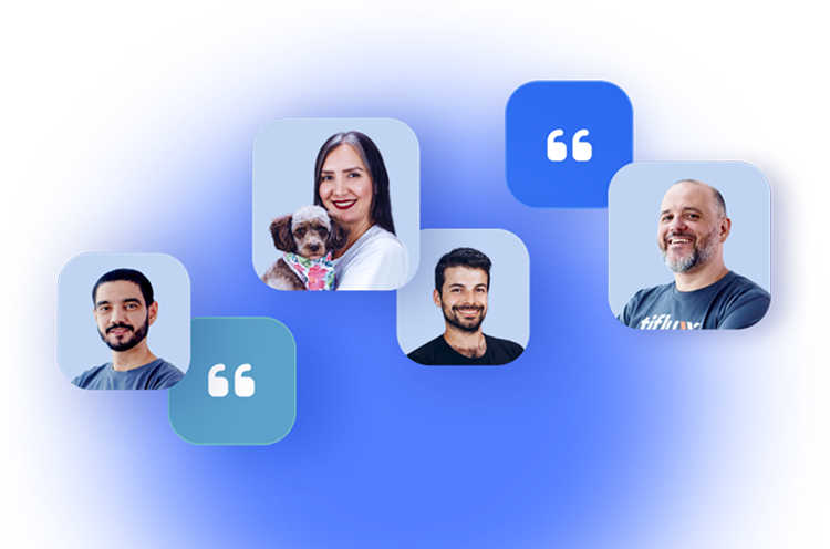 Imagem com participantes dos cases de sucesso do Asaas