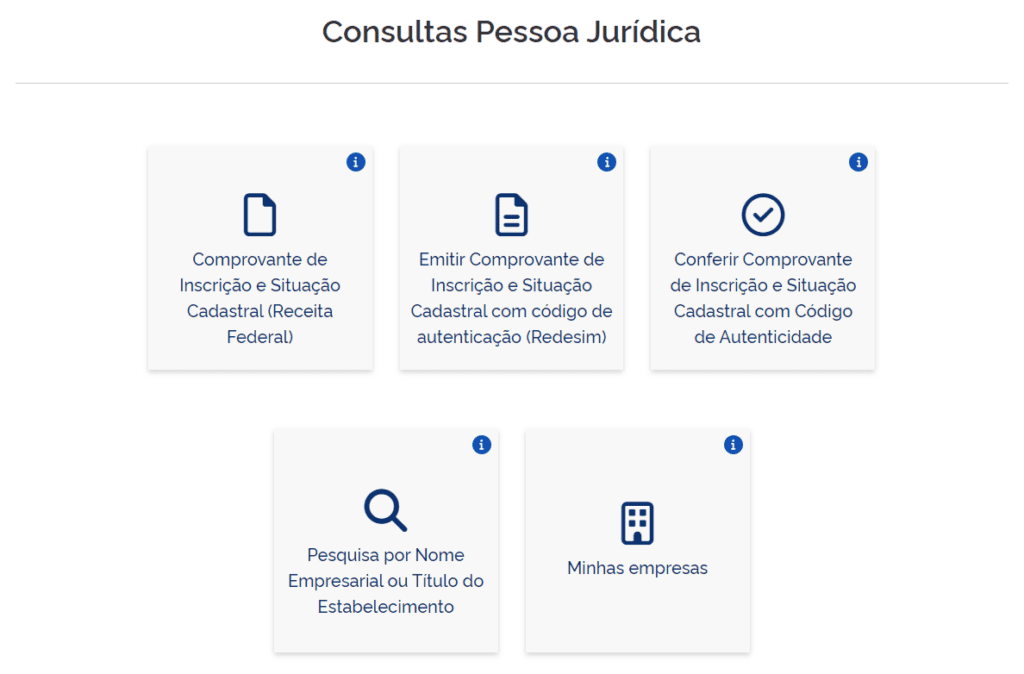 A imagem mostra a tela da plataforma do Governo, na consulta para Pessoas Jurídicas.