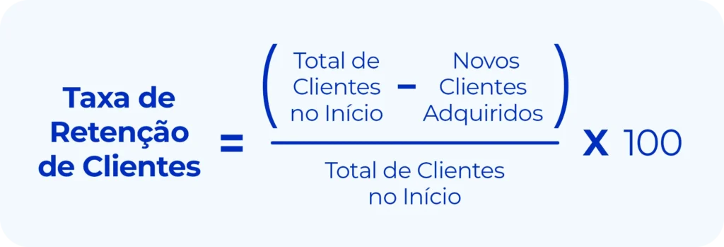 Fórmula de retenção de cliente.