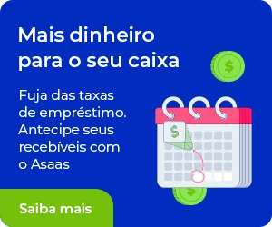 Mais dinheiro para o seu caixa Fuja das taxas de empréstimo. Antecipe seus recebíveis com o Asaas Saiba mais