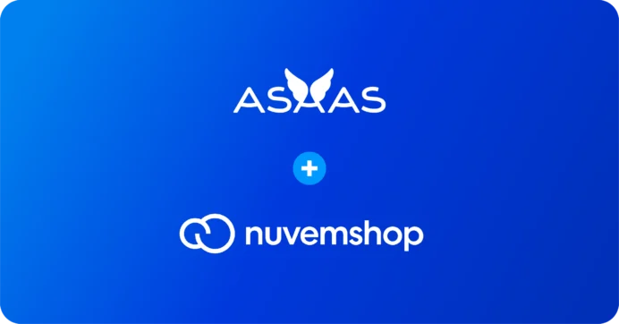 Imagem representa integração entre Asaas e Nuvemshop.