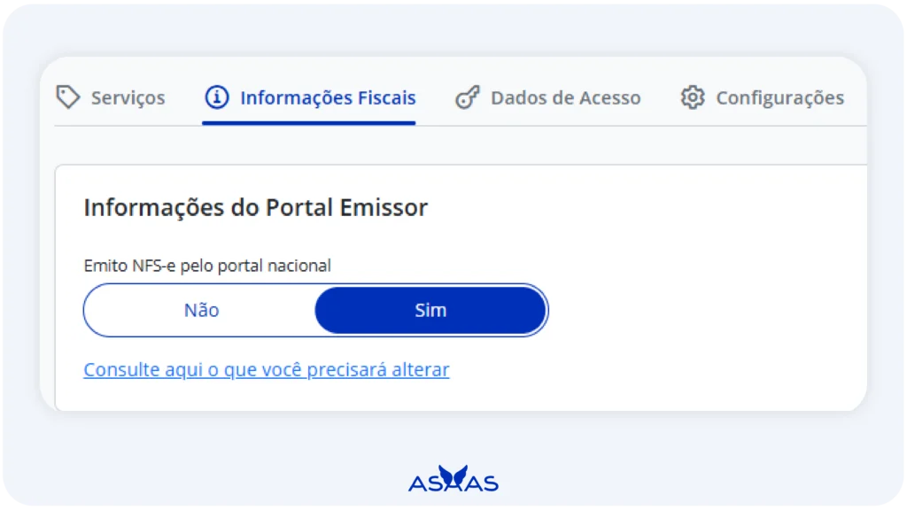 Nova NFSe: Entenda emissão de nota fiscal pelo Portal Nacional 2 Processo de emissão de nota fiscal pelo portal nacional no Asaas.