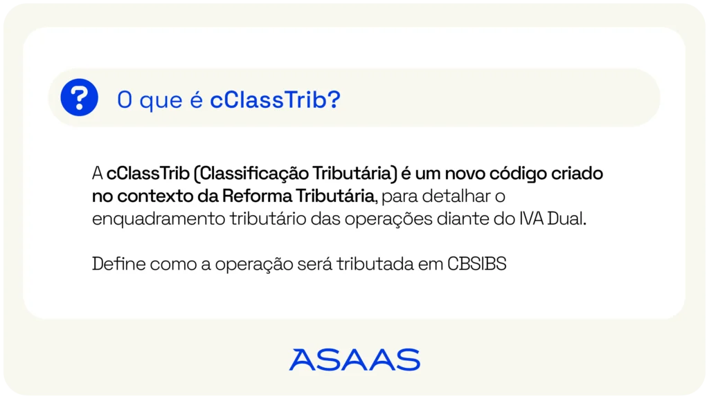 O que é cClassTrib?