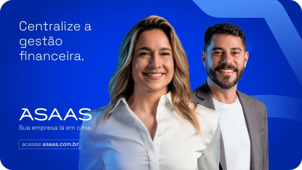 Fernanda Gentil e Evaristo Costa na campanha publicitária do Asaas